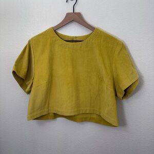 Arthur Apparel Corduroy Crop Short Sleeve Tee Size 12